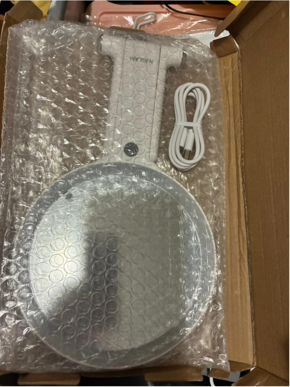 NJGLAM Portable LED Vanity Mirror White